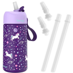 Kids Stainless Steel Water Bottle, Replacement Straws Set