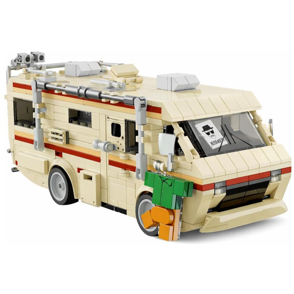 Breaking Bad RV Building Kit, 477-Piece Walter White Camper Van with Lab Interior