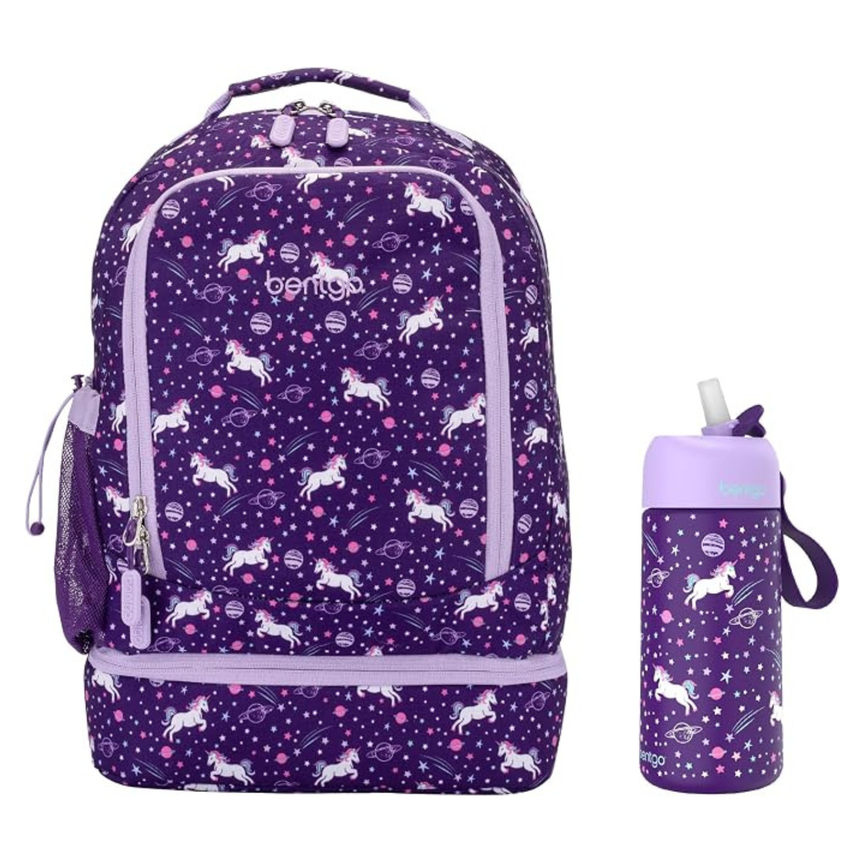 2-in-1 Backpack & Insulated Lunch Bag Set With Stainless Steel Water Bottle