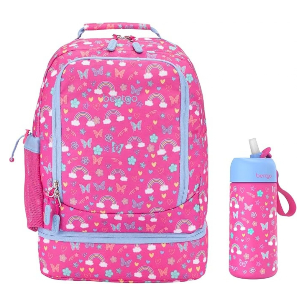 2-in-1 Backpack & Insulated Lunch Bag Set With Stainless Steel Water Bottle