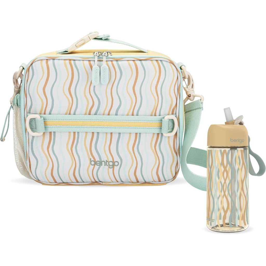 Kids Prints Lunch Bag Set With Water Bottle