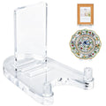 Clear Acrylic Plate Display Stand Holder - Adjustable Heavy Duty Easel Riser for Decorative Dishes Picture Frames Art Canvas Plaques Tabletop Picture Frame Holder Racks for Indoor Home Decor
