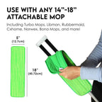 Microfiber Mop Floor Cleaning System - 18 Inch Professional Flat Dust Mop with 4 Reusable Pads