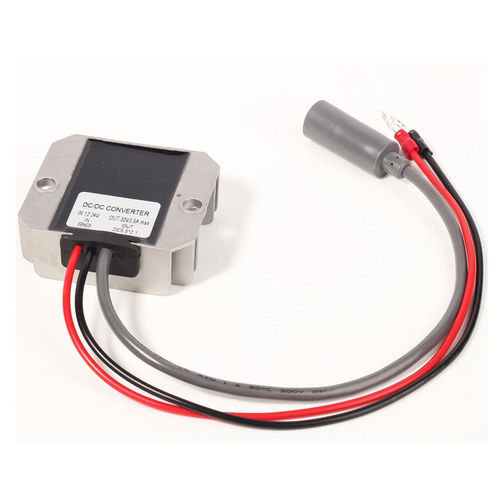 DC 12V/24V to 30V 3.5A Step-Up Voltage Regulator Converter with DC 5521 Female Power Cable & O-Ring Terminals for Starlink Mini Auto Vehicle Power Supply Adapter