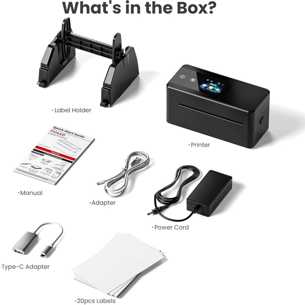 Wireless 4x6 Shipping Label Printer PM64D - Interactive Touchscreen High-Speed Thermal Label Maker