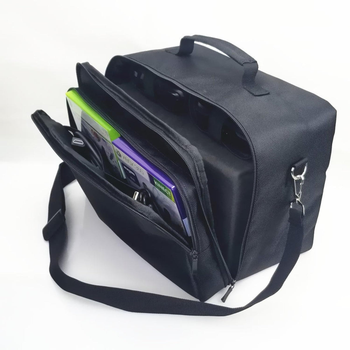 Travel Carrying Case Bag for Xbox Series X/S Consoles - Waterproof Protective Storage Shoulder Bag with Controller Slots