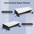 Horizontal Stand for PS5 Console (Disc & Digital Edition) - Minimalist Flat Base Holder Dock Accessories