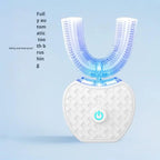 U-Shaped Electric Toothbrush for Adults – 360° Automatic Sonic Teeth Whitening Cleaner with Food-Grade Silicone Brush Head, Blue Light Whitening & IPX7 Waterproof Rechargeable Design