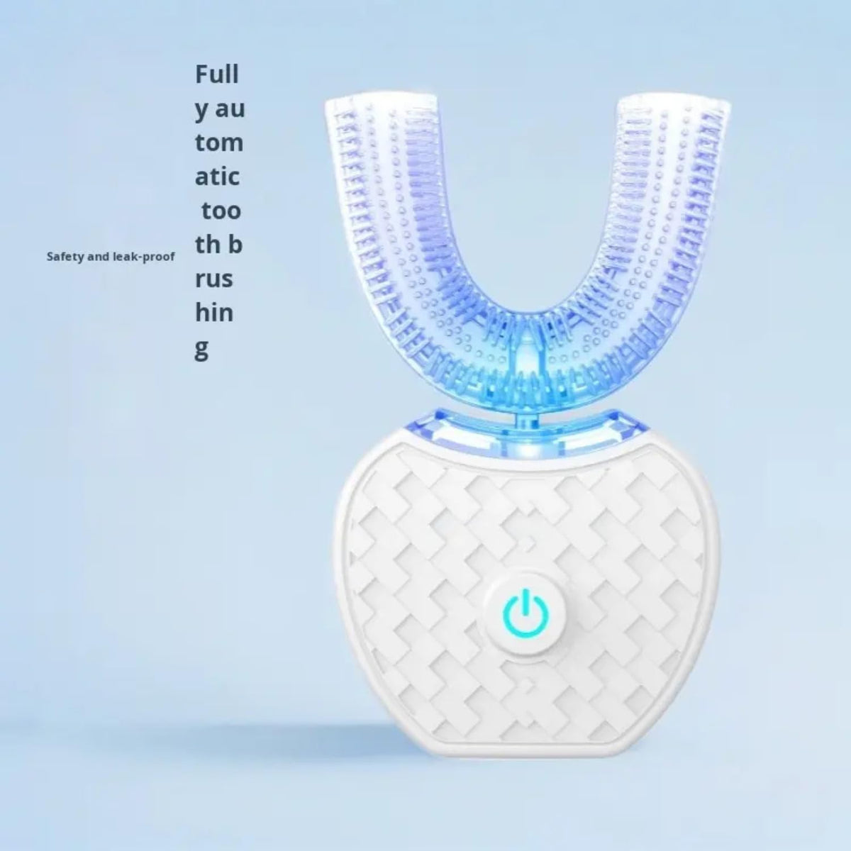U-Shaped Electric Toothbrush for Adults – 360° Automatic Sonic Teeth Whitening Cleaner with Food-Grade Silicone Brush Head, Blue Light Whitening & IPX7 Waterproof Rechargeable Design