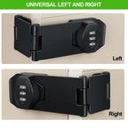 Mechanical Combination Cabinet Lock - 90 Degree and 180 Degree Collapsible Zinc Alloy Hasp Latch Lock, Keyless 3-Digit Code Security Lock for Cupboards, Cabinets, Drawers, Sheds & Doors