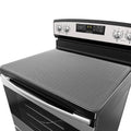 Silicone Electric Stove Top Covers - Glass Stovetop Protector Mat & Heat Resistant Countertop Liner, Extra Large Raised Ridge Dish Drying Mat for Glass Top Cooktop, Flexible Rollable Grey Cover