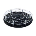 Acrylic Shot Glass Holder Display Rack - Heavy Duty Revolving Bar Serving Tray & Storage Stand for Tequila, Whiskey & Liquor Glasses, Scratch-Resistant Home Bar & Party Counter Organizer