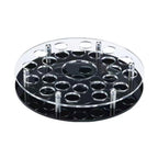Acrylic Shot Glass Holder Display Rack - Heavy Duty Revolving Bar Serving Tray & Storage Stand for Tequila, Whiskey & Liquor Glasses, Scratch-Resistant Home Bar & Party Counter Organizer
