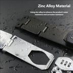 Mechanical Combination Cabinet Lock - 90 Degree and 180 Degree Collapsible Zinc Alloy Hasp Latch Lock, Keyless 3-Digit Code Security Lock for Cupboards, Cabinets, Drawers, Sheds & Doors