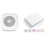 Low Noise Nail Dust Collector Set with 200 Sheets Precut Filter Paper – Powerful Suction Electric Vacuum Fan for Acrylic Nails & Gel Polish Filing with Self-Adhesive Back Hooks