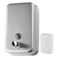 Commercial Wall Mount Soap Dispenser - Premium 304 Stainless Steel Manual Liquid Soap & Hand Sanitizer Dispenser with Corrosion-Proof SUS316 Spring Pump - Leak-Free, Key Lock Design for Bathroom