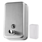 Commercial Wall Mount Soap Dispenser - Premium 304 Stainless Steel Manual Liquid Soap & Hand Sanitizer Dispenser with Corrosion-Proof SUS316 Spring Pump - Leak-Free, Key Lock Design for Bathroom