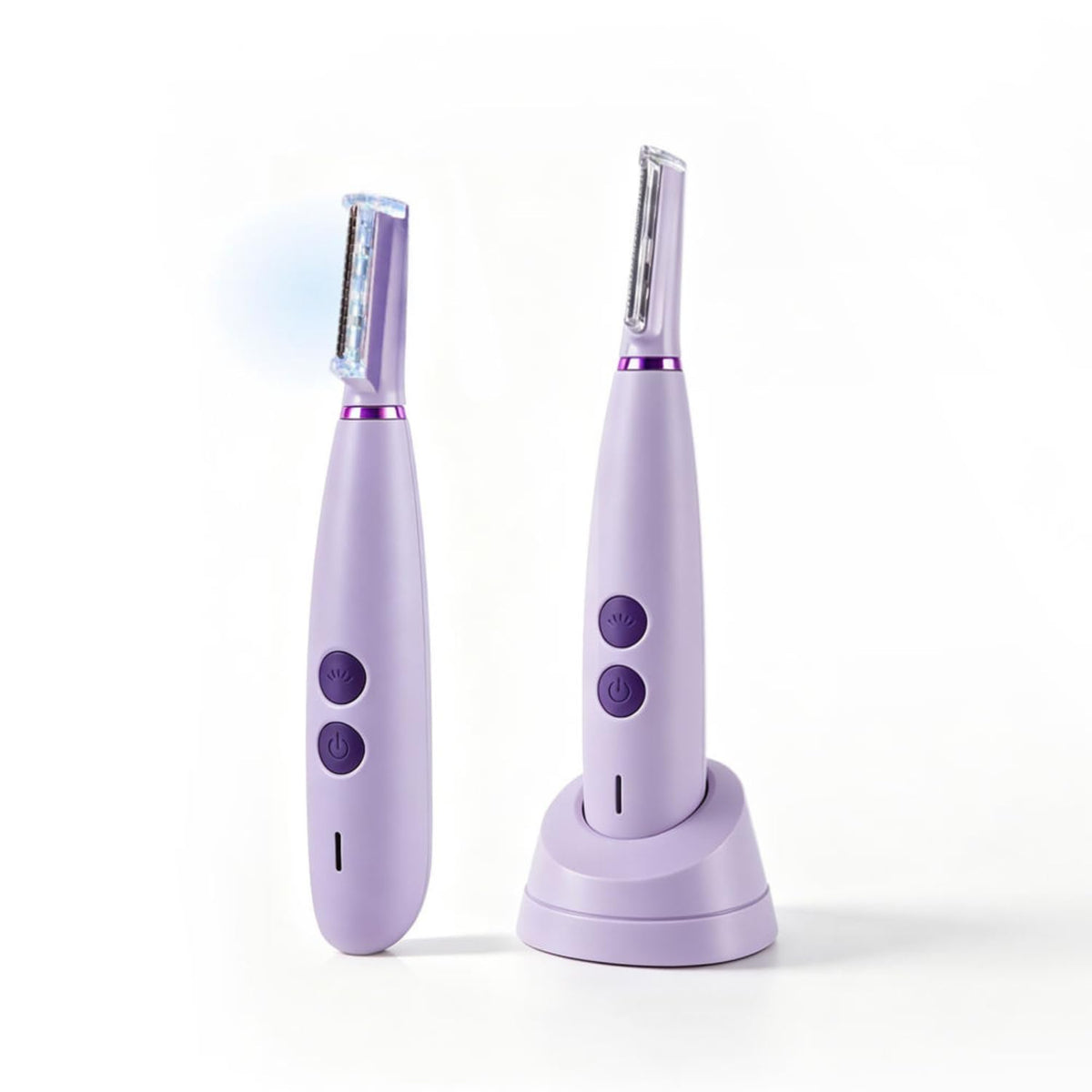 Rechargeable Sonic Dermaplaning Tool for Face - IPX6 Waterproof Facial Shaver & Peach Fuzz Remover with LED Precision