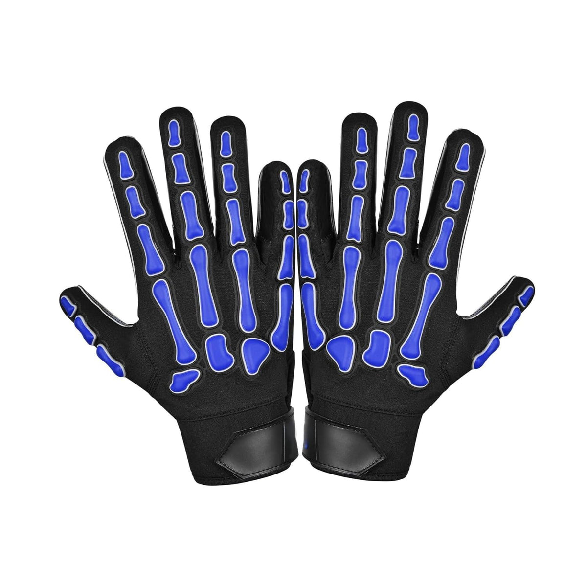 Blue Skeleton Print Full Finger Unisex Gloves ‚Äì All-Season Polyester Outdoor Gloves