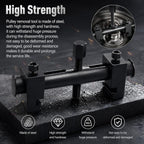 Pulley Puller Tool Kit with L-Hex Wrench - High Strength Adjustable Crankshaft Pulley Removal Tool Fits 40-160mm - Low Profile Harmonic Balancer & Water Pump Puller Set for Auto Repair