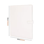 Professional Business Padfolio Clipboard Folder, PU Leather Resume Portfolio with Magnetic Closure, Letter/A4 Document Organizer Case Holder for Men Women Interview Meeting (White)
