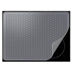 Silicone Electric Stove Top Covers - Glass Stovetop Protector Mat & Heat Resistant Countertop Liner, Extra Large Raised Ridge Dish Drying Mat for Glass Top Cooktop, Flexible Rollable Grey Cover