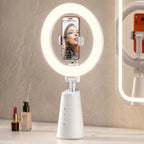 11" Desk Ring Light for Makeup with Stand & Phone Holder - CRI 98+ True Color LED Light, 4 Lighting Modes, Smart Touch Control, Eye-Friendly Dimmable Light for Live Streaming TikTok YouTube Video