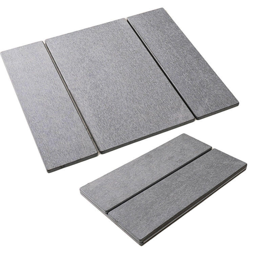 Triple Folding Diatomaceous Earth Dish Drying Mat - 9mm Thick Super Absorbent Hard Stone Drying Mat for Kitchen Countertop, Fast Drying Marble Pattern Heat Resistant Counter Mat, Space Saving