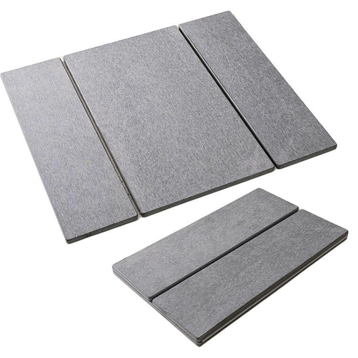 Triple Folding Diatomaceous Earth Dish Drying Mat - 9mm Thick Super Absorbent Hard Stone Drying Mat for Kitchen Countertop, Fast Drying Marble Pattern Heat Resistant Counter Mat, Space Saving