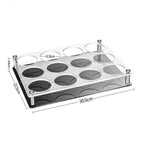 Acrylic Shot Glass Holder Display Rack - Heavy Duty Revolving Bar Serving Tray & Storage Stand for Tequila, Whiskey & Liquor Glasses, Scratch-Resistant Home Bar & Party Counter Organizer