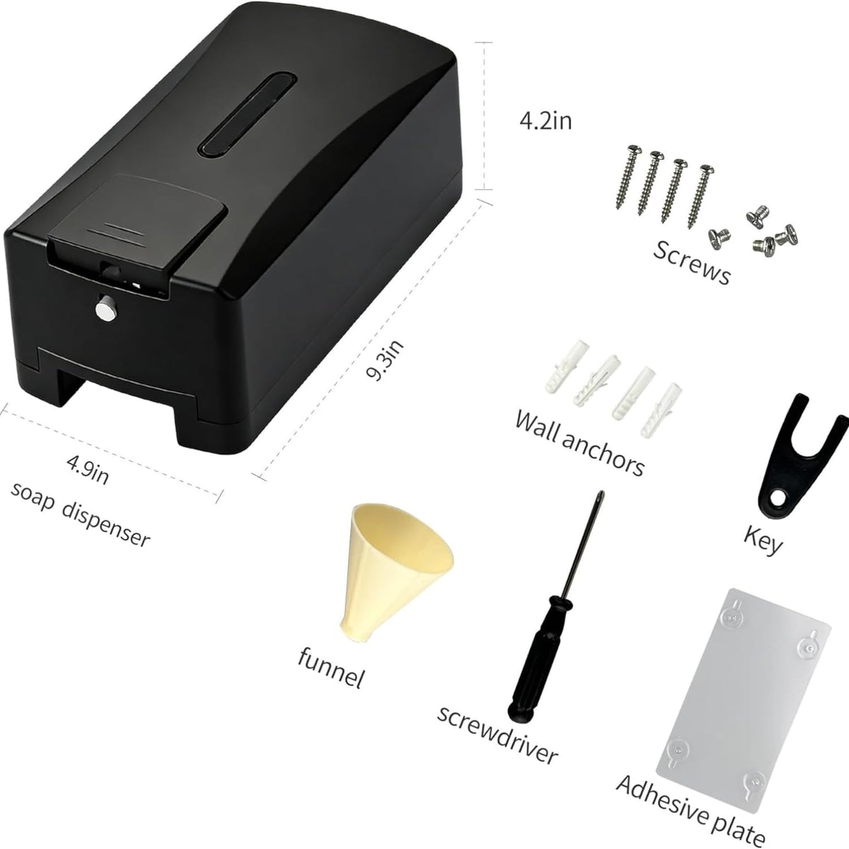 Wall Mounted Soap Dispenser with Lock & Key – 34oz (1000ml)