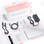 4x6 Thermal Shipping Label Printer - Wireless Bluetooth & USB Express Barcode Label Maker for Shipping Packages - Desktop Direct Thermal Sticker Printing Machine for Amazon, Etsy, Shopify, Pink