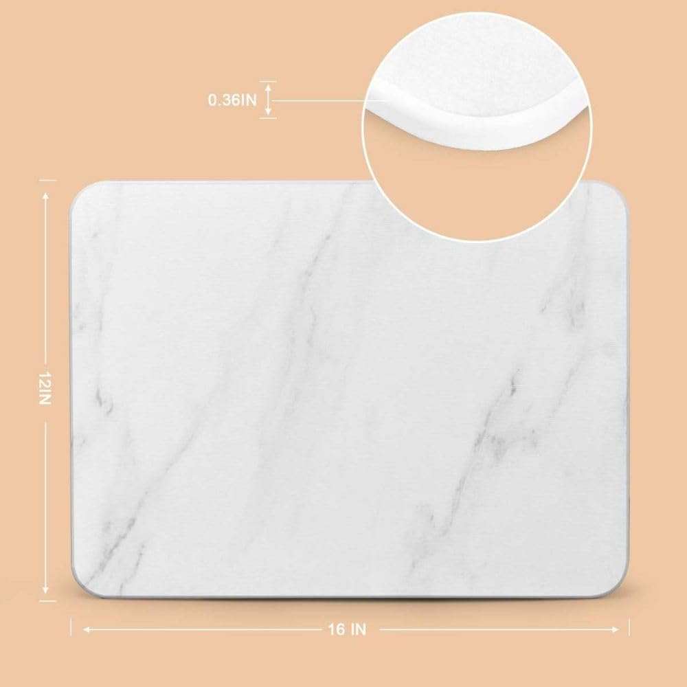 2 Pack Stone Dish Drying Mats for Kitchen Counter, (16x12 inch)