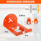 Upgraded Trimmer Rack Wall Mount - 8 Inch Heavy Duty Weed Eater Hanger for Garage Wall - Thickened Steel Garden Power Tool Organizer Bracket for String Trimmer, Lawn Mower & Hose, Orange