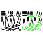 30 Pcs Garage Storage Hooks Set, Heavy Duty Steel Garage Wall Organizer Utility Hooks with Non-Slip Coating, Large Small J & Wave Hooks for Ladders, Bikes, Power Tools, Garden Shovels