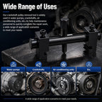 Pulley Puller Tool Kit with L-Hex Wrench - High Strength Adjustable Crankshaft Pulley Removal Tool Fits 40-160mm - Low Profile Harmonic Balancer & Water Pump Puller Set for Auto Repair