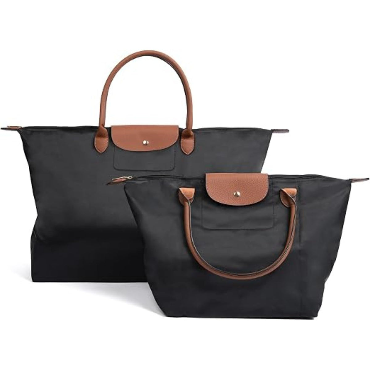 Nylon Tote Bag for Women – Water-Resistant Travel Shoulder Bag with Zipper Closure