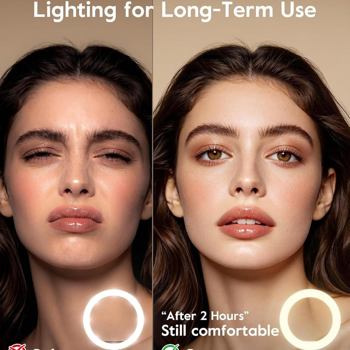 11" Desk Ring Light for Makeup with Stand & Phone Holder - CRI 98+ True Color LED Light, 4 Lighting Modes, Smart Touch Control, Eye-Friendly Dimmable Light for Live Streaming TikTok YouTube Video