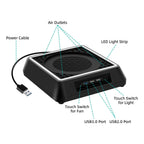 Multifunctional Cooling Dock Vertical Charger Station Fast Dual Controller Charging Stand High Speed Heat Dissipation Fan USB Hub