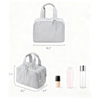 Large Capacity Travel Cosmetic Bag - Multi Compartment Water Repellent Makeup Organizer