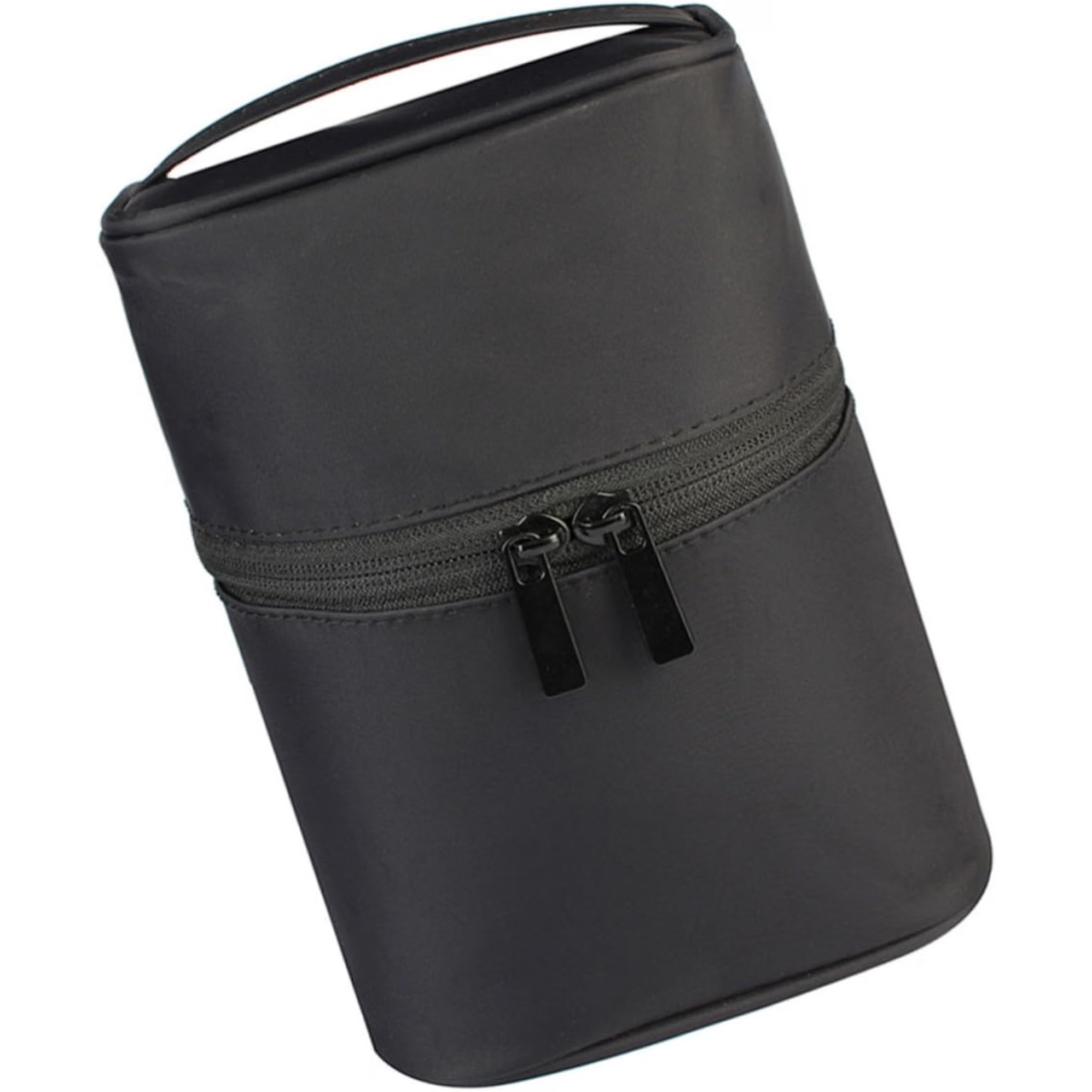 Large Capacity Waterproof Nylon Toiletry Bag with Top Handle Protective Padding, Portable Storage for Gym and Toiletry Use, Black Finish, Women