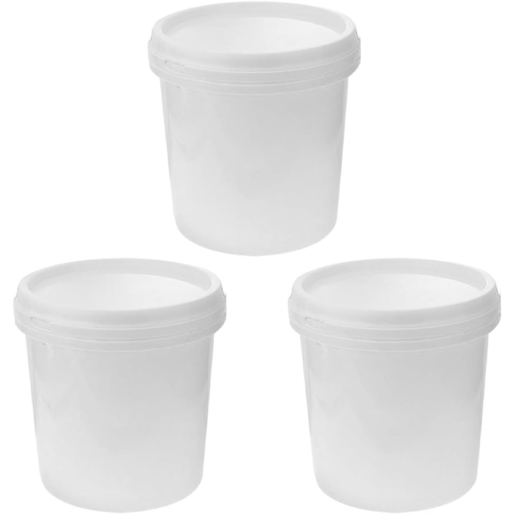 Summer Plastic Buckets Handles: 1 Gallon Lidded Buckets Food Grade Storage Handles for Farm Camping Outdoor Activities
