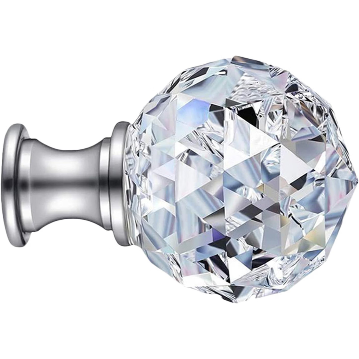 Crystal Lamp Finial Knob Chic Light Decoration with Threaded Base Durable and Sturdy Screw Cap for Modern Classic Vintage Fixtures