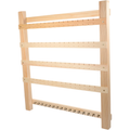 Wooden Jewelry Organizer Earring Display Rack Wall Mounted Khaki Finish, Open Storage Design, Reusable Home and Trade Show Setup, Safe and Easy to Use