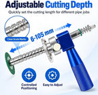 Precision PVC Internal Pipe Cutter with Diamond Cutting Disc (Red) S2 alloy tool steel adjustable depth internal pvc pipe cutter for drill use; standard, compact, and set variants available.