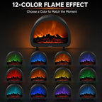 Fireplace Diffuser with Remote, Flame Diffuser for Essential Oils, 200ml (Wood Grain)