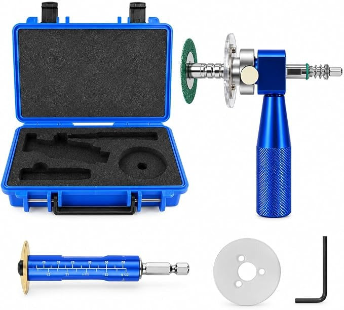 Precision PVC Internal Pipe Cutter with Diamond Cutting Disc (Red) S2 alloy tool steel adjustable depth internal pvc pipe cutter for drill use; standard, compact, and set variants available.