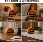 Fireplace Diffuser with Remote, Flame Diffuser for Essential Oils, 200ml (Wood Grain)